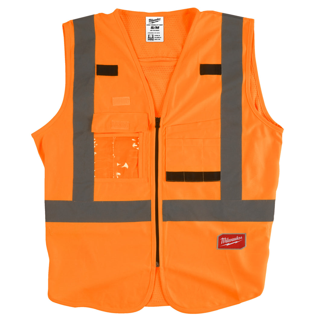 Größe S/M Warnschutzweste orange