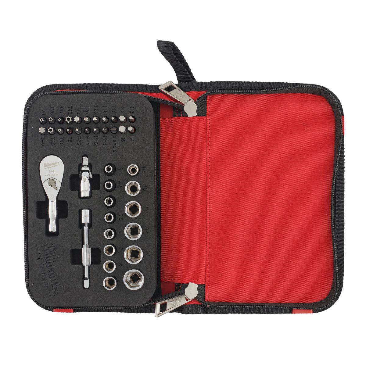 39-teilig 1/4" Kompakt-Ratschen Set