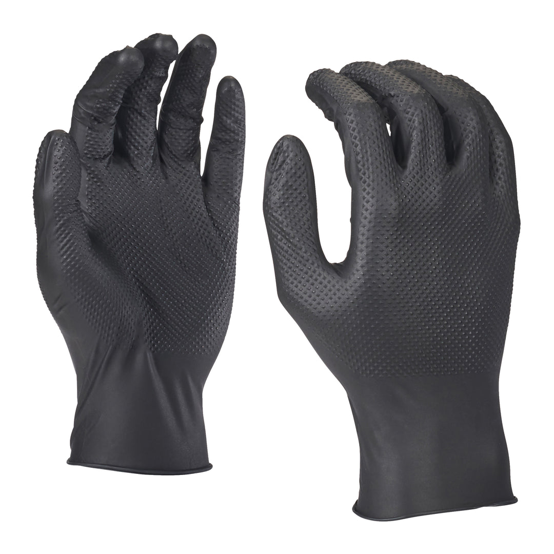 Größe 11 (XXL) 50 Stück Nitril-Einweghandschuhe Grip schwarz
