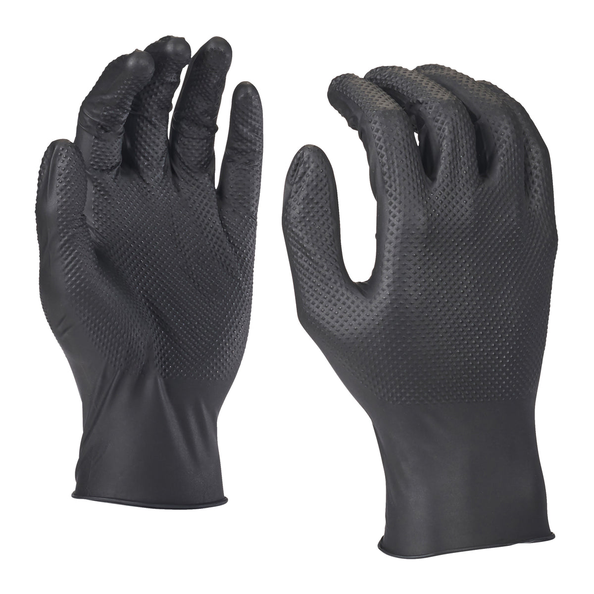 Größe 11 (XXL) 50 Stück Nitril-Einweghandschuhe Grip schwarz