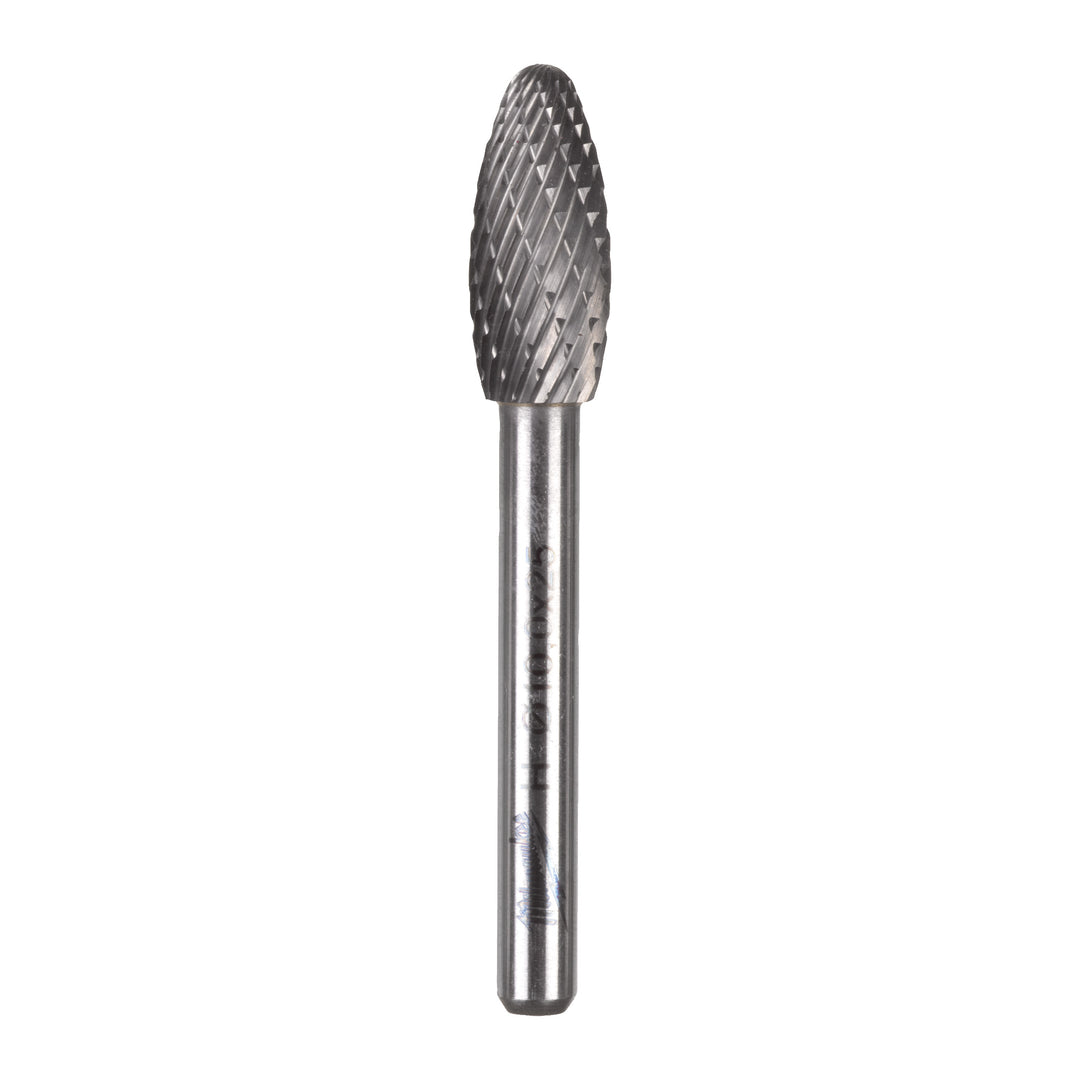 Typ H flammenförmiger Kopf HM-Fräser 6 mm Schaft u. 10 mm Durchmesser
