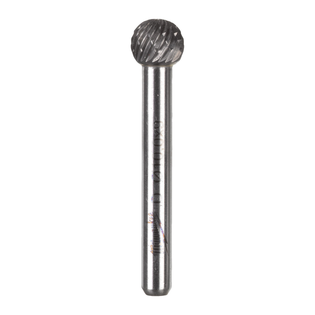 Typ D kugelförmiger Kopf HM-Fräser 6 mm Schaft u. 12,7 mm Durchmesser