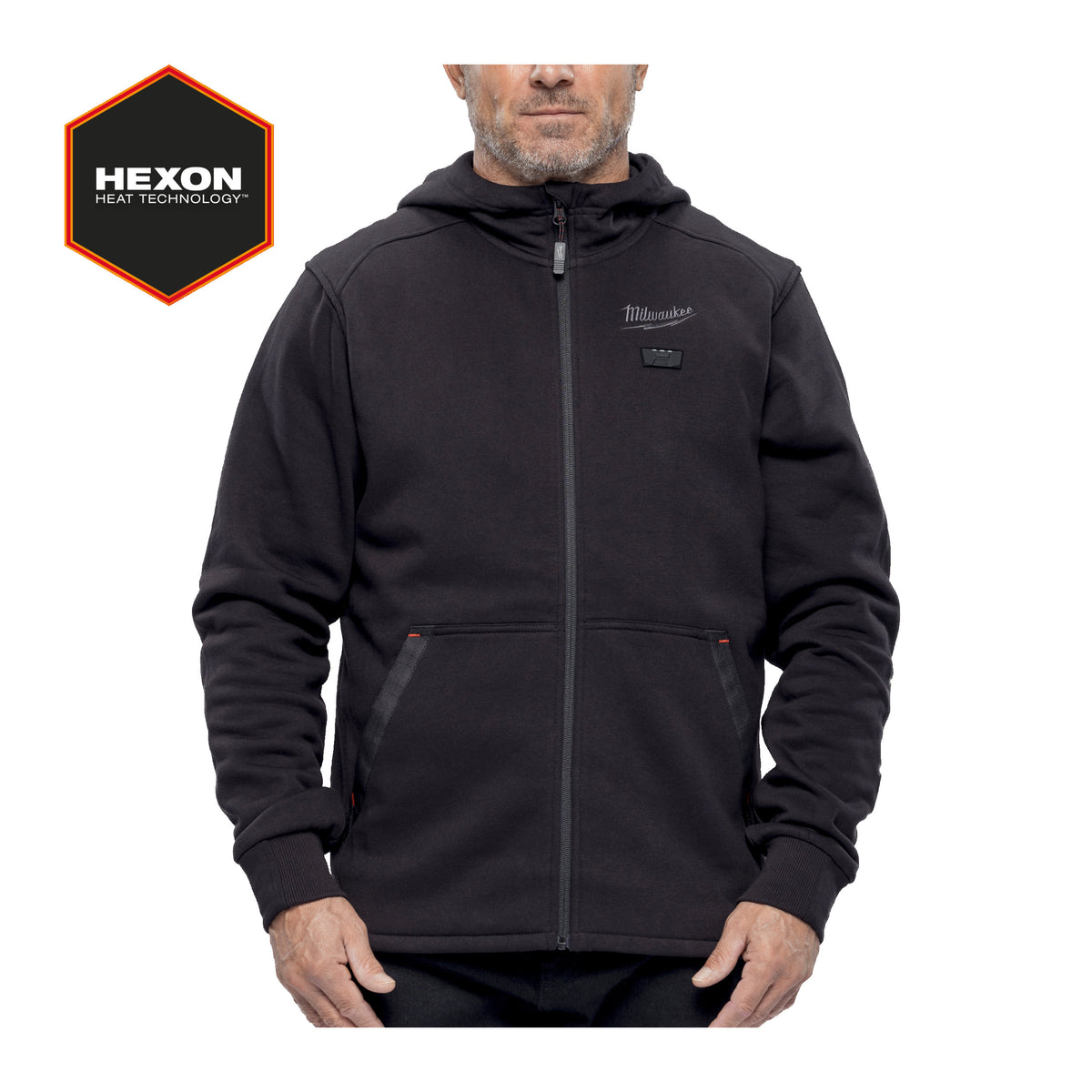 12 V Akku-Heiz-Kapuzenpullover Herren schwarz, ohne Akku u. Ladegerät M12 HHBL5-0 (XL)