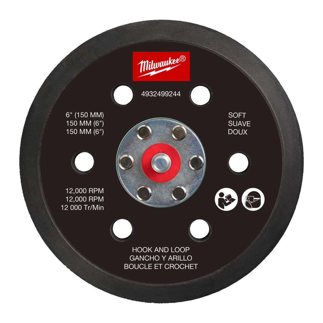 Schleifteller für M12 FUEL™ 150 mm Exzenterschleifer - weich und mit Klettverschluss FROSBPSH150