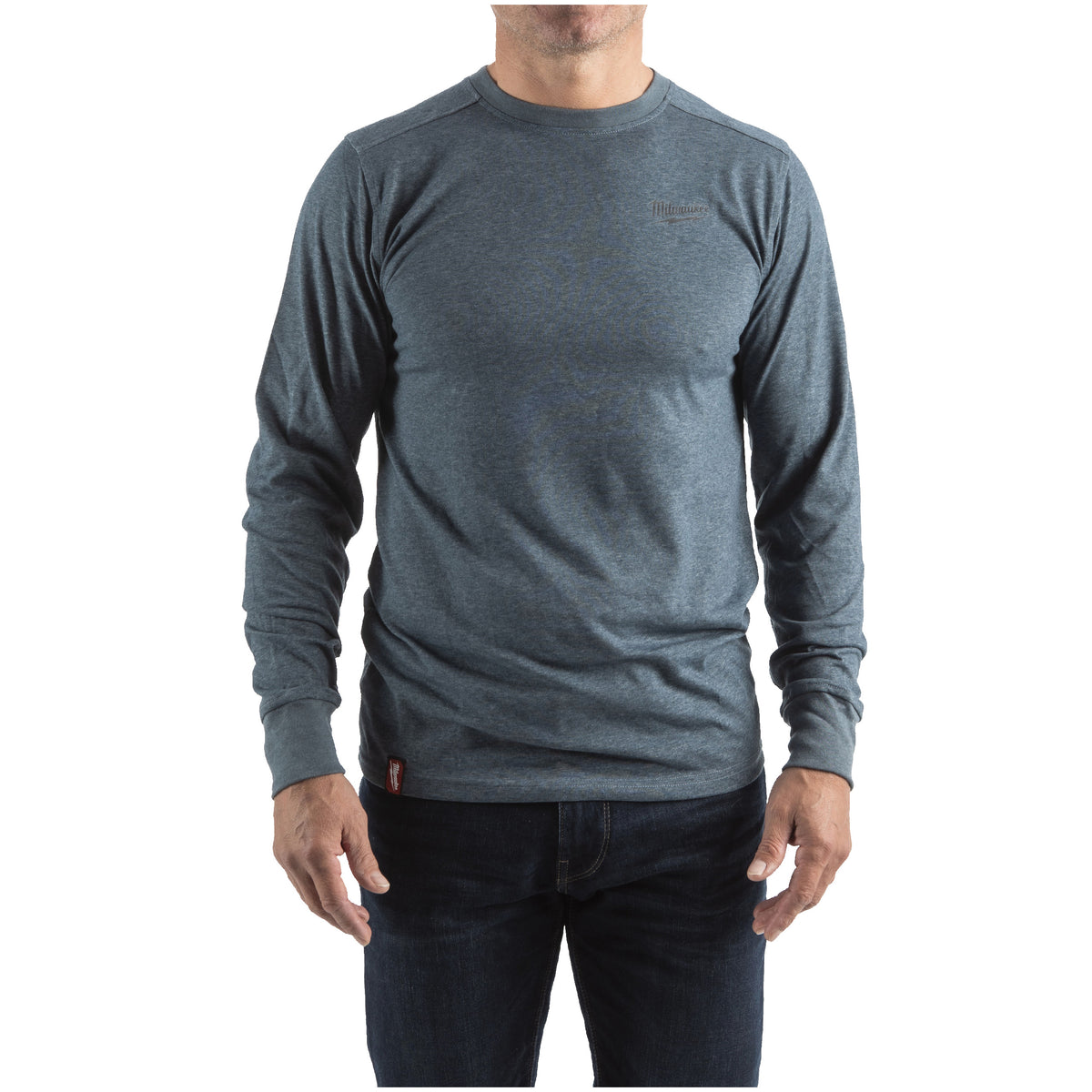 Hybrid-Langarm-Shirt blau HTLSBLU-L