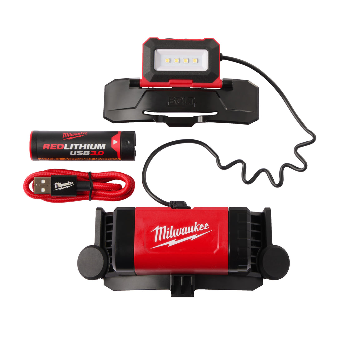 USB-Akku-Helmlampe L4BOLTHL-301