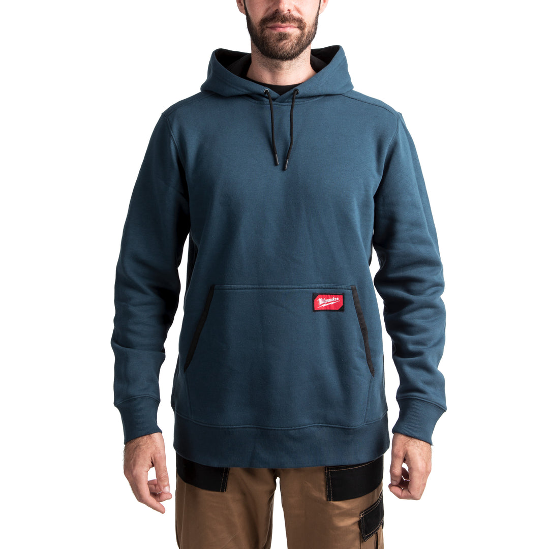 leichter Arbeits-Kapuzen-Pullover blau WHMWBLU-M