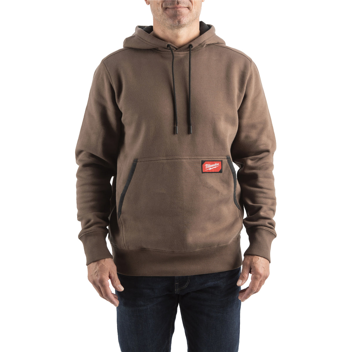leichter Arbeits-Kapuzen-Pullover braun WHMWBR-M
