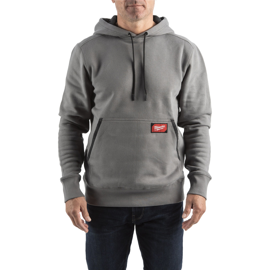 leichter Arbeits-Kapuzen-Pullover grau WHMWGR-L