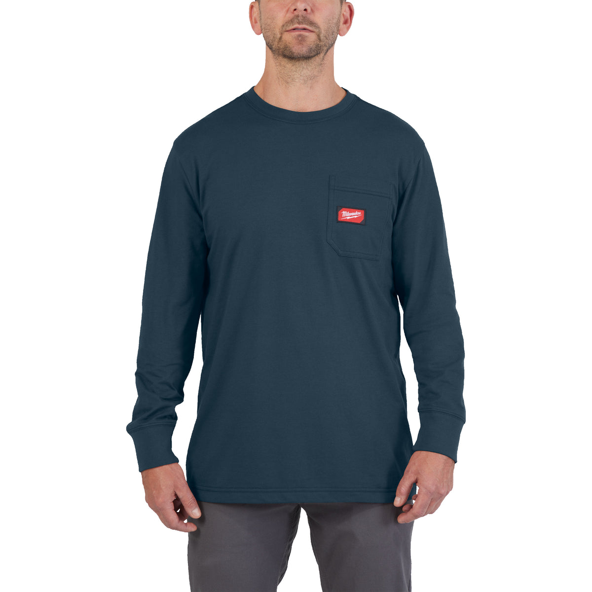 Arbeits-Langarm-Shirt blau mit UV-Schutz WTLSBLU-S