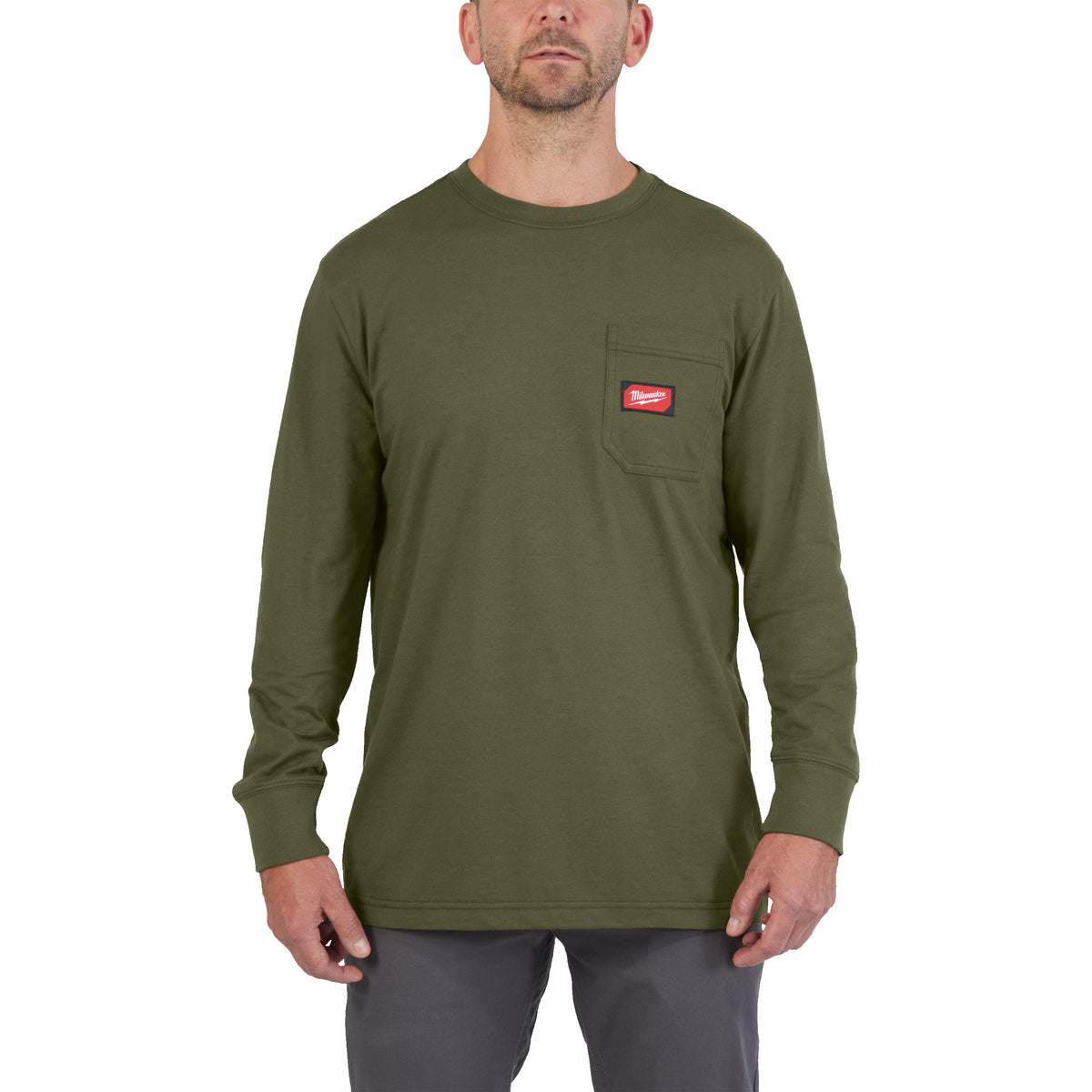 Arbeits-Langarm-Shirt grün mit UV-Schutz WTLSGN-L