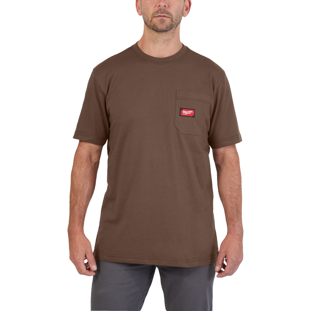 Arbeits-T-Shirt braun mit UV-Schutz WTSSBR-M