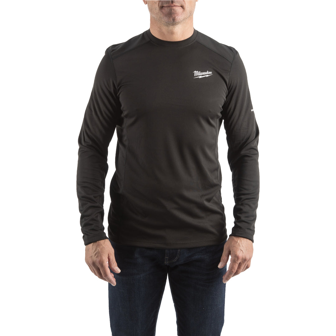 Funktions-Langarm-Shirt schwarz mit UV-Schutz WWLSBL-L