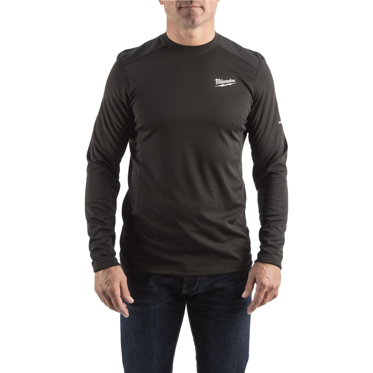 Funktions-Langarm-Shirt schwarz mit UV-Schutz WWLSBL-M